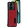 Durukar®   Redmi 13C Kılıf Sara Kartvizitli Deri Kılıf - Kırmızı