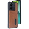 Durukar®   Redmi 13C Kılıf Sara Kartvizitli Deri Kılıf - Taba