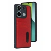 Durukar®   Redmi 15C 4G Sara Kartvizitli Deri Kılıf - Kırmızı