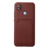 Durukar®   Redmi 9C Kılıf Kelvin Kartvizitli Silikon - Bordo