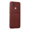 Durukar®   Redmi 9C Kılıf Kelvin Kartvizitli Silikon - Bordo