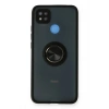 Durukar®   Redmi 9C Kılıf Montreal Yüzüklü Silikon Kapak - Siyah