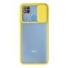 Durukar®   Redmi 9C Kılıf Palm Buzlu Kamera Sürgülü Silikon - Sarı