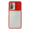 Durukar®   Redmi Note 10 Pro Kılıf Palm Buzlu Kamera Sürgülü Silikon - Kırmızı