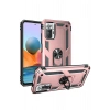 Durukar®   Redmi Note 10 Pro Kılıf Sofya Yüzüklü Silikon Kapak - Rose
