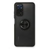 Durukar®   Redmi Note 11 Kılıf Montreal Yüzüklü Silikon Kapak - Siyah