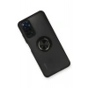 Durukar®   Redmi Note 11 Kılıf Montreal Yüzüklü Silikon Kapak - Siyah