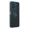 Durukar®   Redmi Note 12 4G Kılıf Montreal Yüzüklü Silikon Kapak - Yeşil