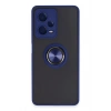 Durukar®   Redmi Note 12 5G Kılıf Montreal Yüzüklü Silikon Kapak - Lacivert