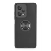 Durukar®   Redmi Note 12 5G Kılıf Montreal Yüzüklü Silikon Kapak - Siyah