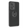 Durukar®   Redmi Note 12 5G Kılıf Montreal Yüzüklü Silikon Kapak - Siyah