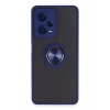Durukar®   Redmi Note 12 Pro 5G Kılıf Montreal Yüzüklü Silikon Kapak - Lacivert