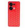 Durukar®   Redmi Note 13 Pro 4G Kılıf Petek Silikon Kapak - Kırmızı