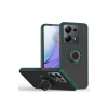 Durukar®   Redmi Note 13 Pro 5G Kılıf Montreal Yüzüklü Silikon Kapak - Yeşil