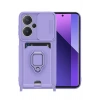 Durukar®   Redmi Note 13 Pro Plus Kılıf Zuma Kartvizitli Yüzüklü Silikon - Lila