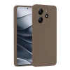 Durukar®   Redmi Note 14 4G Kılıf First Silikon - Kahverengi