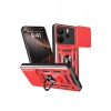 Durukar®   Redmi Note 14 4G Pars Lens Yüzüklü Silikon - Kırmızı