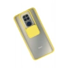 Durukar®   Redmi Note 9 Kılıf Palm Buzlu Kamera Sürgülü Silikon - Sarı