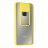 Durukar®   Redmi Note 9 Kılıf Palm Buzlu Kamera Sürgülü Silikon - Sarı