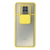 Durukar®   Redmi Note 9 Pro Kılıf Palm Buzlu Kamera Sürgülü Silikon - Sarı