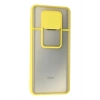 Durukar®   Redmi Note 9 Pro Kılıf Palm Buzlu Kamera Sürgülü Silikon - Sarı