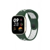 Durukar®   Redmi Watch 3 Spor Delikli Kordon - Haki Yeşil-Beyaz