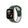 Durukar®   Redmi Watch 3 Spor Delikli Kordon - Haki Yeşil-Beyaz