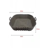 Durukar® Renkli Isıya Dayanıklı Yıkanılabilir Silikon Fırın Ve Airfryer Kare Model Pişirme Matı 20 Cm