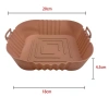 Durukar® Renkli Isıya Dayanıklı Yıkanılabilir Silikon Fırın Ve Airfryer Kare Model Pişirme Matı 20 Cm