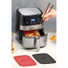 Durukar® Renkli Isıya Dayanıklı Yıkanılabilir Silikon Fırın Ve Airfryer Kare Pişirme Matı 21,5 Cm