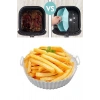 Durukar® Renkli Isıya Dayanıklı Yıkanılabilir Silikon Fırın Ve Airfryer Yuvarlak Model Pişirme Matı 20 Cm