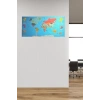Durukar® Colored Atlas World Map Magnetic Adhesive-Free Wall Sticker 118 CM * 56 CM