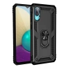 Durukar®  Samsung Galaxy A02 Kılıf Sofya Yüzüklü Silikon Kapak - Siyah