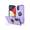 Durukar®  Samsung Galaxy A02S Kılıf Elit Yüzüklü Kapak - Mor