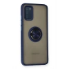 Durukar®  Samsung Galaxy A02S Kılıf Montreal Yüzüklü Silikon Kapak - Lacivert