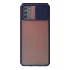 Durukar®  Samsung Galaxy A02S Kılıf Palm Buzlu Kamera Sürgülü Silikon - Lacivert