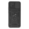 Durukar®  Samsung Galaxy A03 Kılıf Pars Lens Yüzüklü Silikon - Siyah