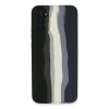 Durukar®  Samsung Galaxy A03S Kılıf Ebruli Lansman Silikon - Siyah-Lacivert