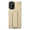 Durukar®  Samsung Galaxy A03S Kılıf Mega Standlı Silikon - Gold