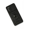Durukar®  Samsung Galaxy A03S Kılıf Pars Lens Yüzüklü Silikon - Siyah