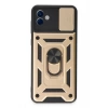 Durukar®  Samsung Galaxy A04E Kılıf Pars Lens Yüzüklü Silikon - Gold