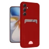 Durukar®  Samsung Galaxy A16 5G Kılıf Kelvin Kartvizitli Silikon - Kırmızı