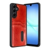 Durukar®  Samsung Galaxy A17 5G Sara Kartvizitli Deri Kılıf - Kırmızı