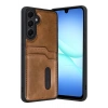 Durukar®  Samsung Galaxy A17 5G Sara Kartvizitli Deri Kılıf - Taba
