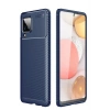 Durukar®  Samsung Galaxy A22 Kılıf Auto Focus Karbon Kapak - Lacivert