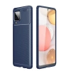 Durukar®  Samsung Galaxy A22 Kılıf Auto Focus Karbon Kapak - Lacivert