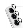 Durukar®  Samsung Galaxy A34 5G Valdez Metal Kamera Lens - Gümüş