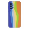 Durukar®  Samsung Galaxy A53 5G Kılıf Ebruli Lansman Silikon - Mavi-Turuncu