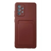 Durukar®  Samsung Galaxy A72 Kılıf Kelvin Kartvizitli Silikon - Bordo