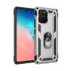 Durukar®  Samsung Galaxy A91 / S10 Lite Kılıf Sofya Yüzüklü Silikon Kapak - Gümüş